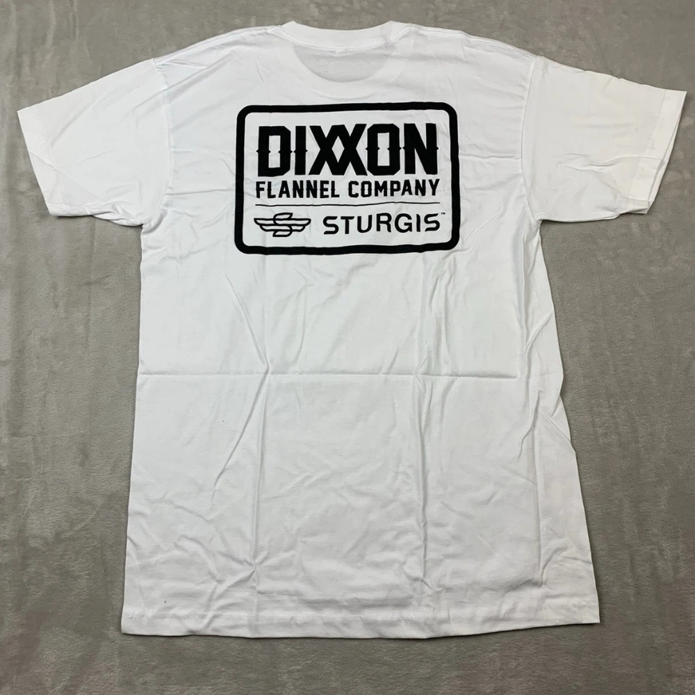 Dixxon Flannel Co T Shirt Mens Large White Sturgis Badge Short Sleeve Cotton